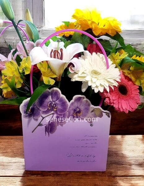 Flower box borsa fiori misti