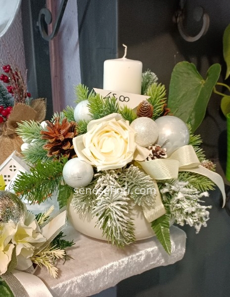 ampolla natalizia bianco con moccolo