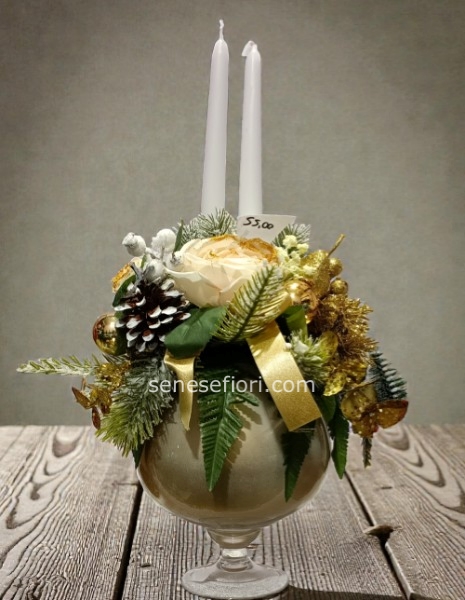 ampolla vetro oro natalizia