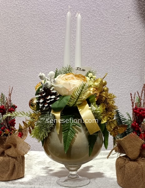 ampolla vetro oro natalizia